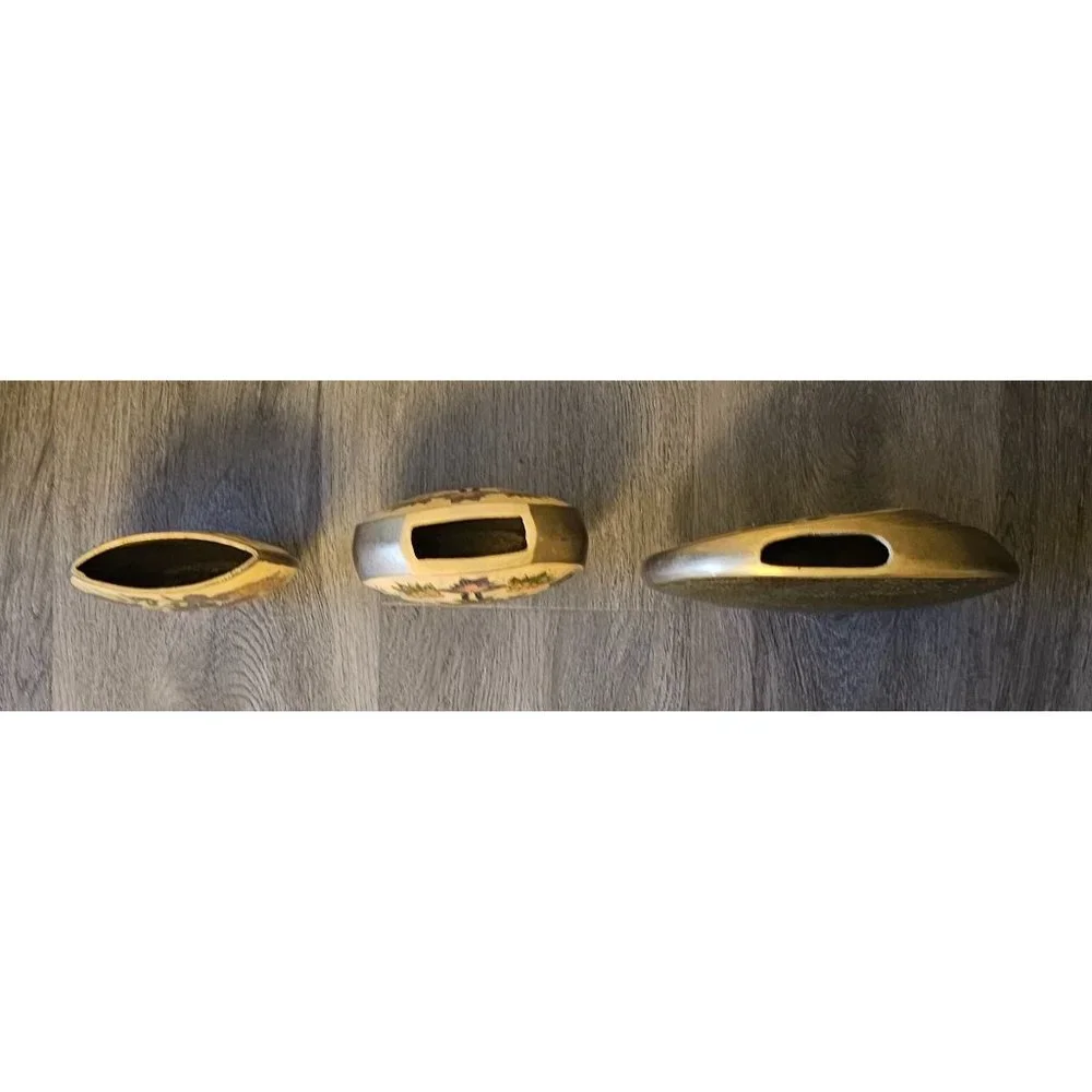 Lot of 3 Vintage Brass /‎ Copper Raised Enamel Floral Vases Made in India